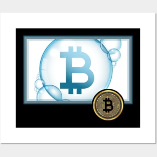 Bitcoin Bubbles Posters and Art